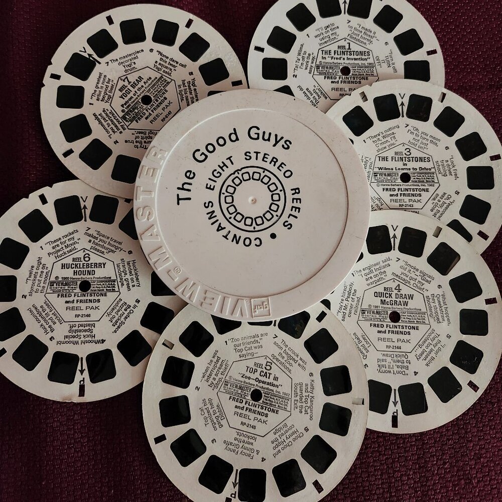 VINTAGE View Master Lot "The Good Guys" Flintstones - Top Cat - Yogi Bear -